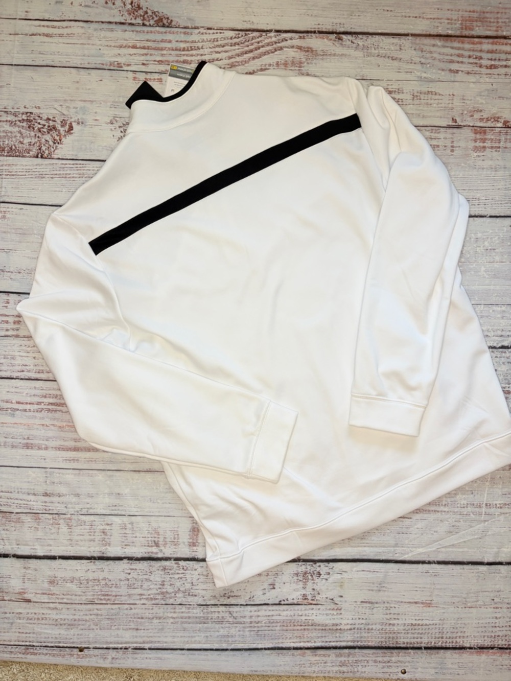 Callaway Men’s White Quarter-Zip Performance Pullover Sweatshirt NWT - Picture 2 of 6